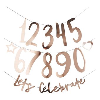 Create Your Own Rose Gold Banner 2m