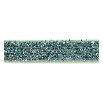 Metallic Aquamarine Woven Sparkle Ribbon 10mm x 2.5m