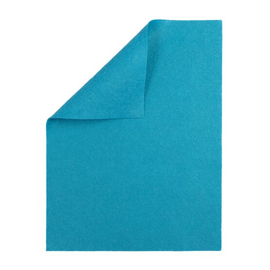 Aqua Polyester Felt Sheet A4