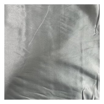Silver Silky Satin Fabric by the Metre