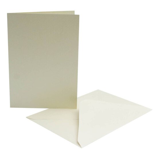 Pearlescent Cream Cards  A6 4 Pack image number 1