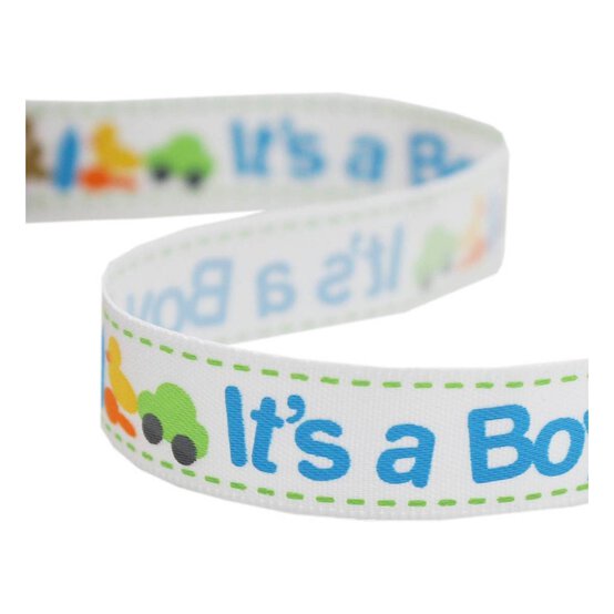 It's a Boy Satin Ribbon 12mm x 3.5m image number 1