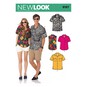New Look Women and Men's Shirts Sewing Pattern 6197 image number 1