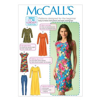 McCall&rsquo;s Dress and Leggings Sewing Pattern M7122 (XS-M)