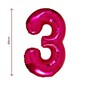 Extra Large Pink Foil Number 3 Balloon image number 2