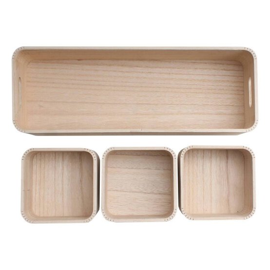 Wooden Deco Storage Set 4 Pieces image number 3