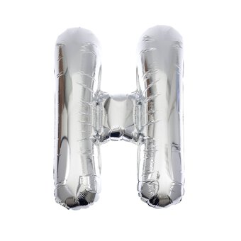 Extra Large Silver Foil Letter H Balloon