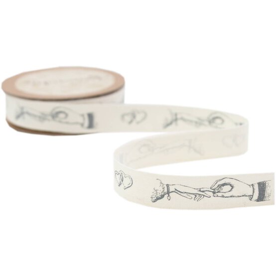 Wedding Rings Natural Ribbon 15mm x 5m image number 3