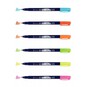 Tombow Neon Fudenosuke Brush Pen Set 6 Pack image number 2