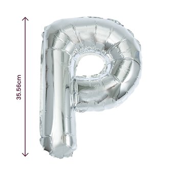 Silver Foil Letter P Balloon