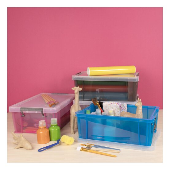 Whitefurze Allstore 10 Litre Transparent Blue Storage Box  image number 5