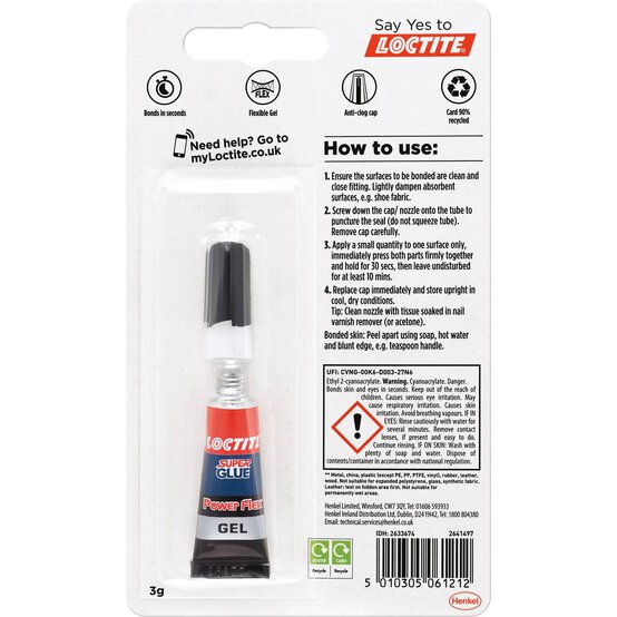 Loctite Super Glue Power Gel 3g image number 8