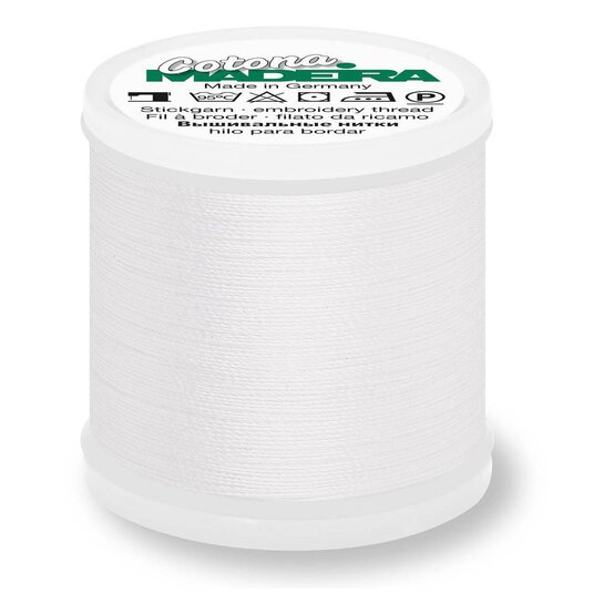 Madeira White Cotona 30 Thread 200m (502) image number 1