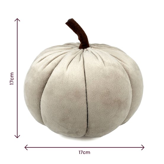 Grey Plush Pumpkin 17cm image number 3