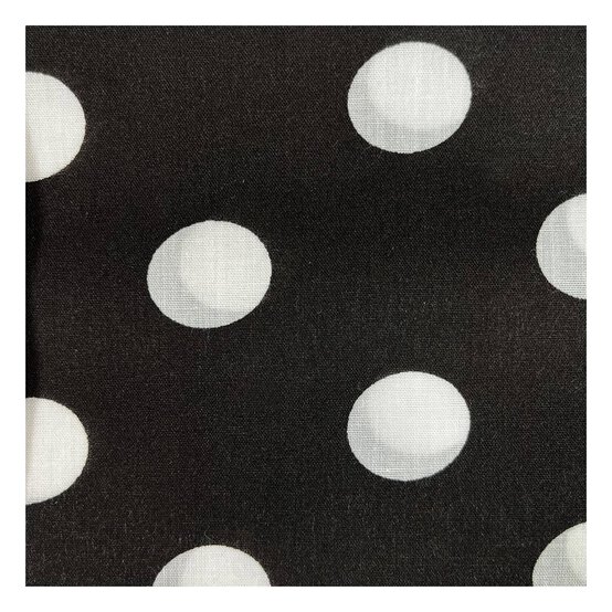Black and White Spot Polycotton Fabric by the Metre image number 2
