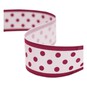 Red Polka Dot Satin Ribbon 25mm x 2.5m image number 1