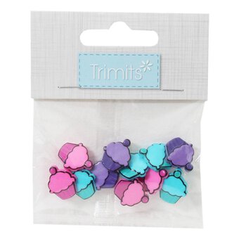 Trimits Cupcake Novelty Buttons 11 Pieces