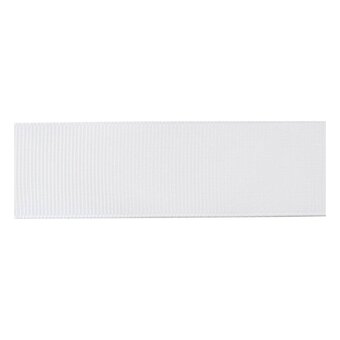 White Grosgrain Ribbon 25mm x 5m