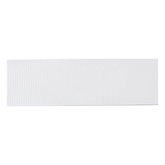 White Grosgrain Ribbon 25mm x 5m image number 2