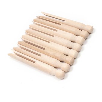 Wooden Dolly Pegs 8 Pack