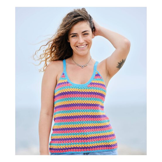 Knitcraft Crochet Stripe Vest Digital Pattern 0090 image number 1