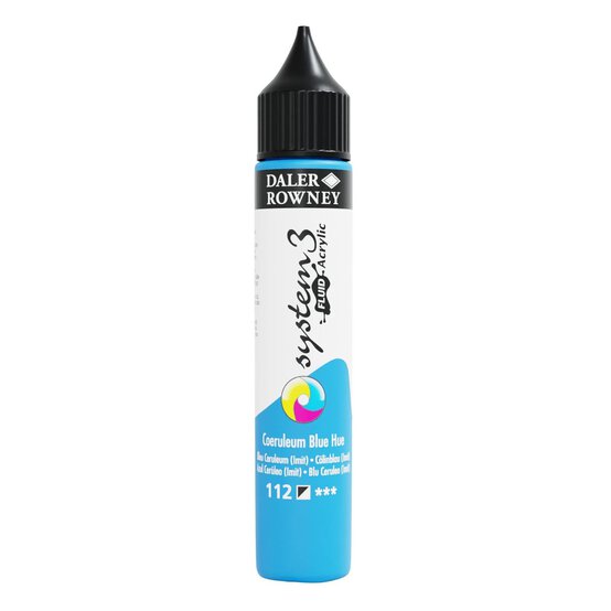 Daler-Rowney System3 Coeruleum Blue Hue Fluid Acrylic 29.5ml (112) image number 1