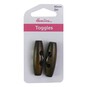 Hemline Dark Brown Woodtune Toggles 40mm 2 Pack image number 2