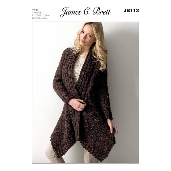 James C Brett Rustic Mega Chunky Ladies&rsquo; Cardigan Pattern JB112 image number 1