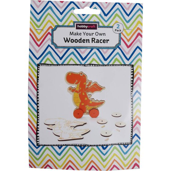 Make Your Own Wooden Dinosaur Racer 2 Pack image number 3