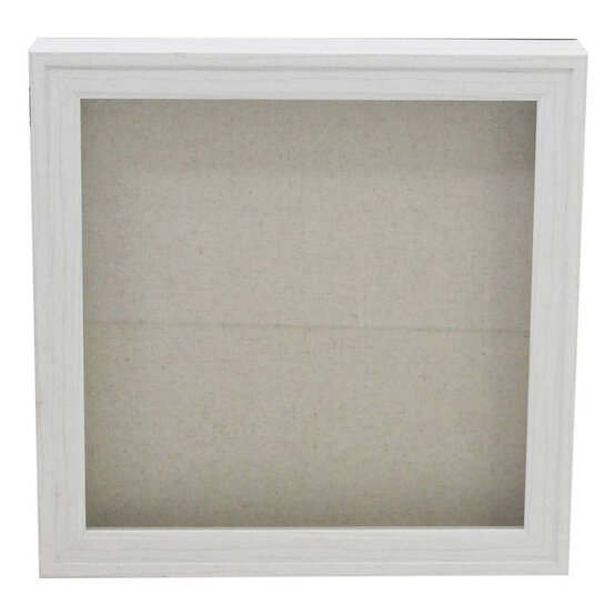 White Wash Magnetic Hinge Box Frame 12 x 12 Inches image number 1