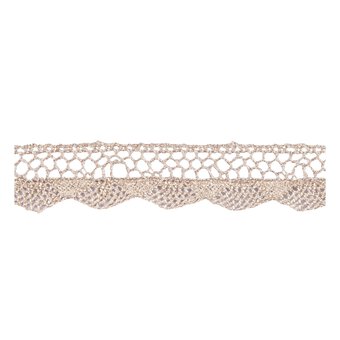 Light Gold 25mm Metallic Lace Trim by the Metre