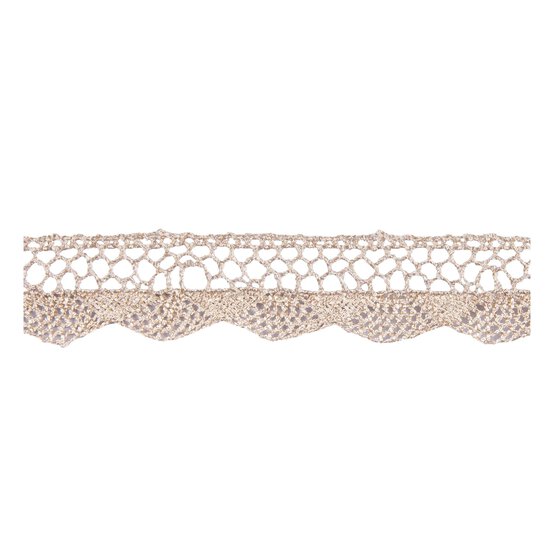Light Gold 25mm Metallic Lace Trim by the Metre image number 2