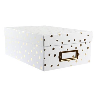 Gold Dot Storage Box 11cm x 20cm x 29cm