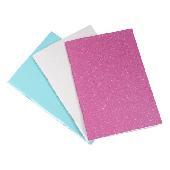 Assorted Glitter Sketchbook A5 3 Pack image number 1