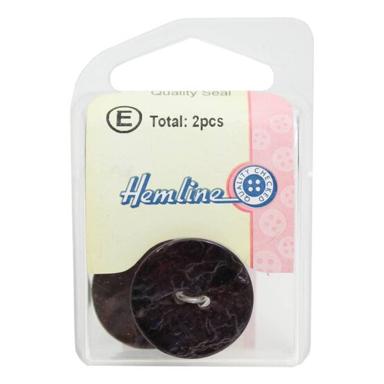 Hemline Sky Blue Shell Mother of Pearl Button 2 Pack image number 2