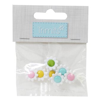 Trimits Pastel Daisy Craft Buttons 7 Pieces