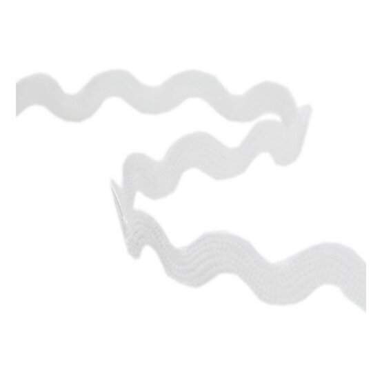 White Ric Rac Ribbon 6mm x 4m image number 1