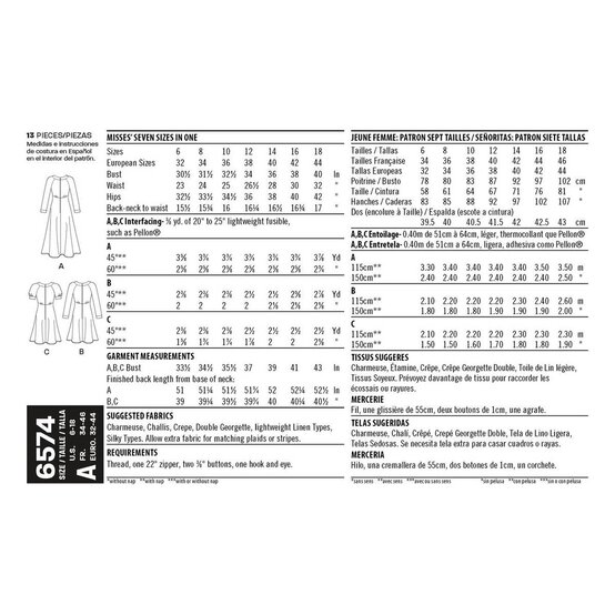 New Look Women's Dress Sewing Pattern 6574 image number 2