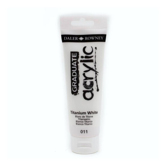 Daler-Rowney Graduate Titanium White Acrylic Paint 120ml image number 2