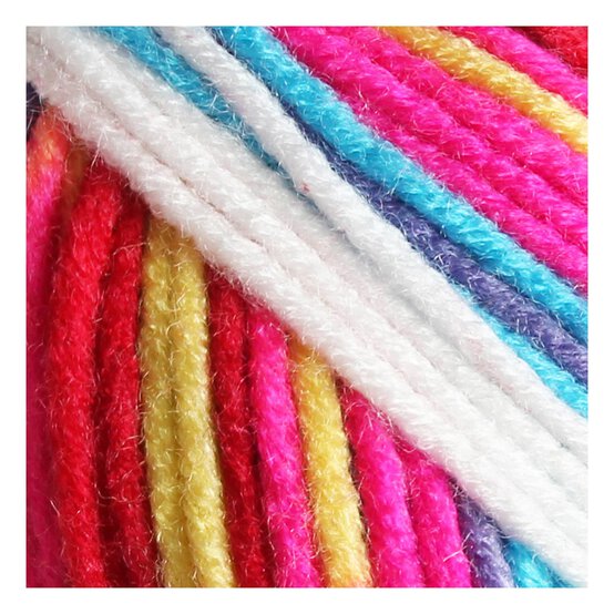 James C Brett Fuchsia Blue Mix Party Time Chunky Yarn 100g image number 2