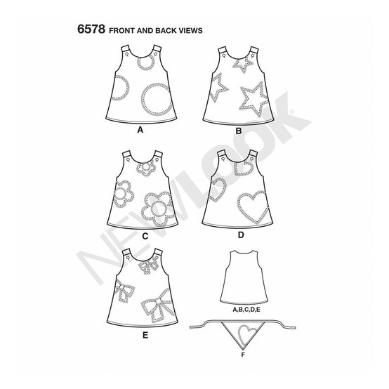 New Look Toddler&rsquo;s Dress Sewing Pattern 6578 image number 3