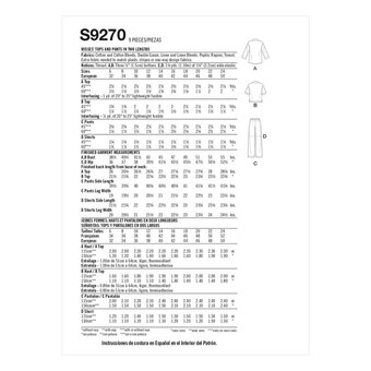 Simplicity Tops and Trousers Sewing Pattern S9270 (16-24)