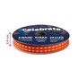 Hot Orange Grosgrain Running Stitch Ribbon 6mm x 5m image number 4