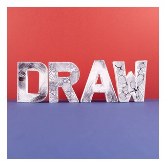 Mini Mache Letter W 10cm