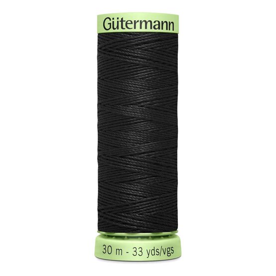 Gutermann Black Top Stitch Thread 30m (000) image number 1
