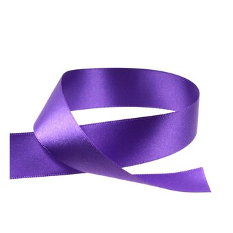 Purple Double-Faced Satin Ribbon 24mm x 5m