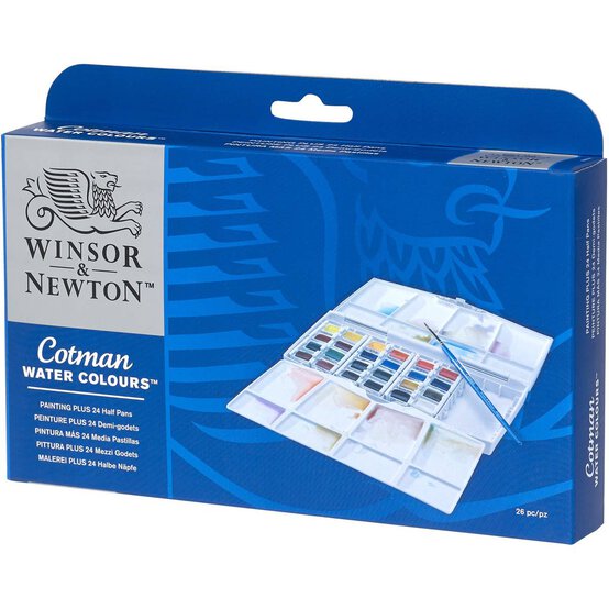 Winsor & Newton Cotman Painting Plus 24 Half Pan Set image number 5