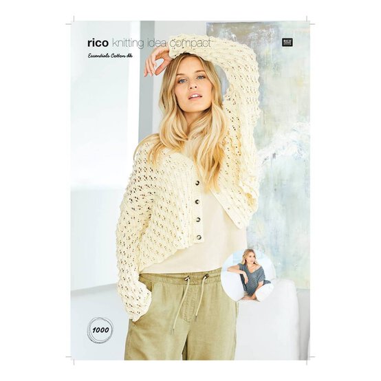 Rico Essentials Cotton DK Cardigan Digital Pattern 1000 image number 1