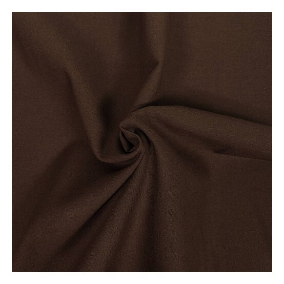 Dark Brown Cotton Homespun Fabric by the Metre image number 1