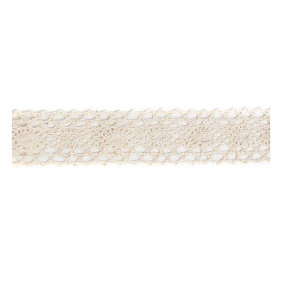 Cream Cotton Lace Ribbon 30mm x 5m image number 2